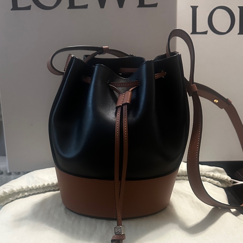 Loewe Black and Brown Shoulder Bag